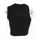 Top crop asimmetrico da donna A434 5
