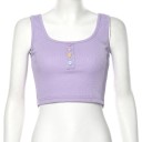 Top crop da donna con cuori A388 2