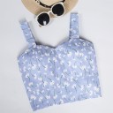 Top crop da donna con motivo 17