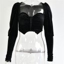 Top crop da donna con scollatura profonda 4