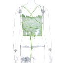 Top crop da donna verde 3