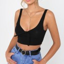 Top crop feminino com decote grande A1181 2