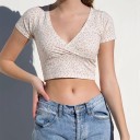 Top crop feminino com decote profundo B364 3