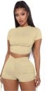 Top crop feminino e calções B11216 3