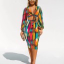 Top crop feminino e saia B1081 1