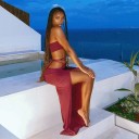 Top crop feminino e saia B1106 2