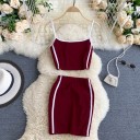 Top crop feminino e saia B1238 1