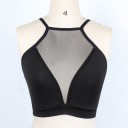 Top crop trasparente da donna B342 1