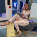 Top cropped feminino e calças B1103 3