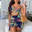 Top cropped feminino e saia B1132 2