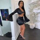 Top cropped feminino e saia B1208 2