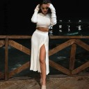 Top cropped feminino e saia B901 1