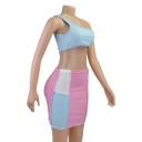 Top cropped feminino e saia 2