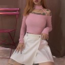 Top da donna con maniche lunghe e colletto alto 1