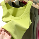 Top da Donna con Scollatura Rotonda e Spalline Larghe Top in Cotone Monocromatico in Cotone Naturale per un Comfort Quotidiano 7