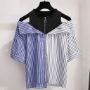 Top da donna e pantaloni corti in denim B1194 1