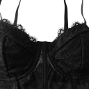 Top da donna in tinta unita con pizzo 2