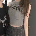 Top da donna senza maniche grigio 3