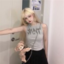 Top da donna senza maniche grigio 4