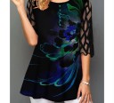 Top de mujer con mangas transparentes 3