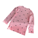 Top de otoño para niñas con manga larga de corte farol Algodón Poliéster Spandex Bordado dulce Cuello redondo Top de moda y lindo 9