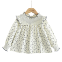 Top de toamnă pentru fetițe cu mânecă lungă, croi tip lanternă, bumbac, poliester, spandex, broderie drăguță, guler rotund, top la modă și drăguț pentru fetițe, diverse culori 13