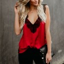 Top de verano de mujer con escote de encaje 2