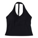 Top desportivo feminino com decote em V e costas abertas com duas tiras no meio das costas para yoga, pilates e fitness 7