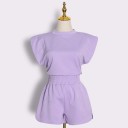 Top e pantaloni corti da donna B1116 6