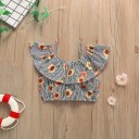 Top e pantaloni corti da ragazza L1202 2