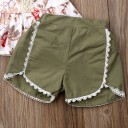 Top e pantaloni corti da ragazza L1431 5