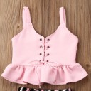 Top e pantaloni corti per ragazza L1195 2