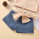 Top e pantaloni corti per ragazza L1470 4