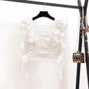 Top en dentelle et jupe pour femmes B1165 4