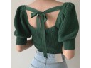 Top en tricot pour femmes avec lien G376 2