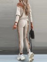 Top féminin à manches longues et pantalon B1007 3