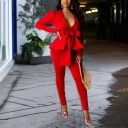 Top féminin à manches longues et pantalon B999 3