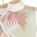 Top feminin Mărime universală Unicolor Bretele late Decolteu rotund Guler înalt Parțial transparent pe piept Poliester bumbac 2