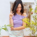 Top feminino com ombro caído A1088 3