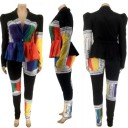 Top feminino de manga longa e calças B1234 2