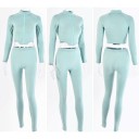 Top feminino de manga longa e leggings B936 6