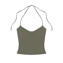 Top feminino liso com alças finas e decote redondo Crop top Material nylon spandex Top de verão moderno 11