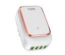TOP LED-vægoplader med 4 porte J1628 1