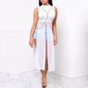 Top lungo da donna trasparente 8