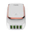 TOP-seinälaturi LED-valaisimella, jossa 4 porttia J1628 9