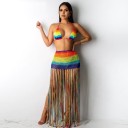 Top și fustă pentru femei colorate B1119 1