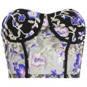 Top sin tirantes con estampado floral para mujer 2