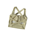 Top sportivo da donna con schiena incrociata senza chiusura in nylon per esercizi fitness corsa e allenamento 6