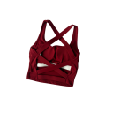 Top sportivo da donna con schiena incrociata senza chiusura in nylon per esercizi fitness corsa e allenamento 8