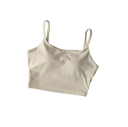 Top sportivo da donna con spalline sottili e coppa sagomata in nylon spandex per fitness corsa esercizio e allenamento 14